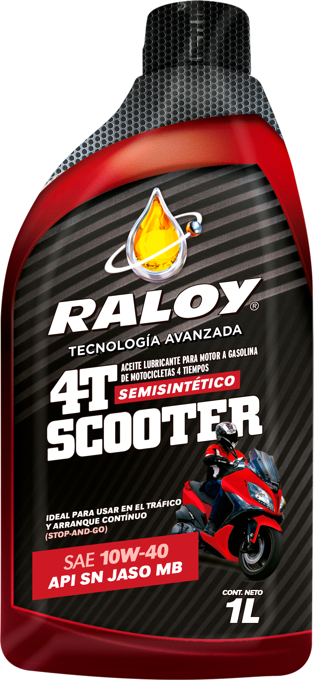 Raloy 4T Scooter Semisintético Jaso Mb Api Sn Sae 10W-40